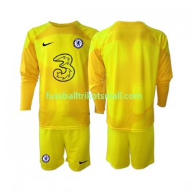 Fußballtrikots Chelsea Torwart Kinder 2022-2023 Langarm Auswärts-trikot kaufen